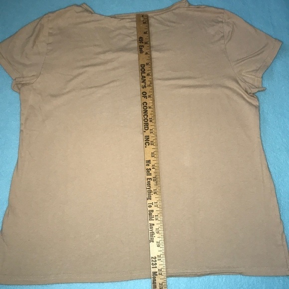 Basic Editions floral inset cotton short sleeve top size L - Picture 5 of 7